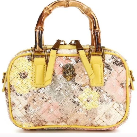 Kurt Geiger Handbags - Kurt Geiger Extra Small Kensington Bamboo Handle Sequin Crossbody Bag Purse